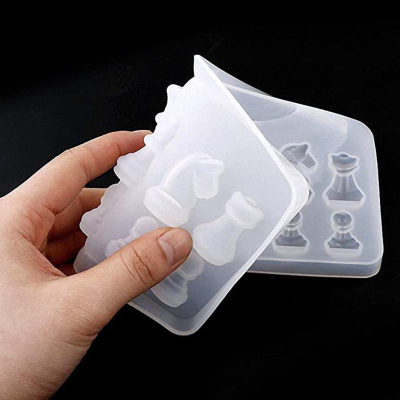 Chess Pieces Silicone Mold International Ajedrez Silicone Mould Epoxy Resin Craft Casting Decorating Tool Chocolate Ice Cube