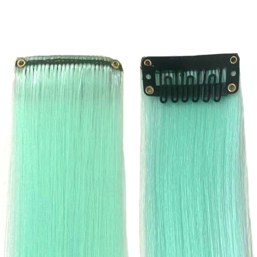 Hair Clips Luminous Hair Extensions Neon Fake Hair Colored Synthetic Hair Party