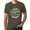 Homme T-shirt Graphique The Mountains Are Calling