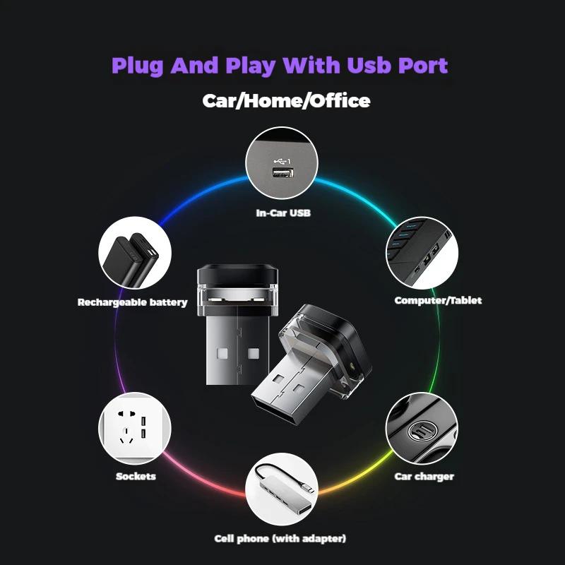 Новый мини универсальный USB автомобильный интерьерный окружающий свет светодиодный сигнальный свет автомобильный свет для чтения украшения автомобильные интерьерные аксессуары свет