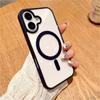 Роскошный прозрачный чехол Magsafe для iPhone 16 15 14 13 12 11 Pro XS XR Max Mini 7 8 Plus Магнитный чехол для беспроводной зарядки