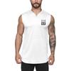 European and American New Products Fitness Men's Sleeveless T-shirt Cotton Sports Vest Casual Wide Shoulder Tops
