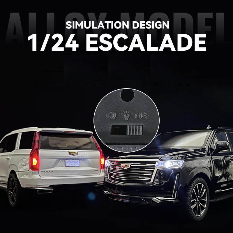 1:24 Cadillac Escalade SUV Alloy Model Car Toy Diecast Metal Casting Pull Back Sound and Light Car Toys For Collection Vehicle