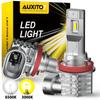 2X H11 H8 LED Fog Light Canbus 9005 HB3 9006 HB4 LED Fog Lights No Error H10 Lamps Bulb 12V 55W CSP Chip 6500K White Yellow 360