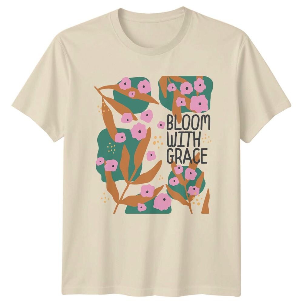 Bloom With Grace Unisexs TShirt Abstract Floral Birthday Gift For Her