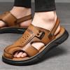 New Driving Beach Shoes, Men's Latex Padded Soft Sole, Middle Aged Dad Shoes, Non Slip, Breathable Sandals for Summer