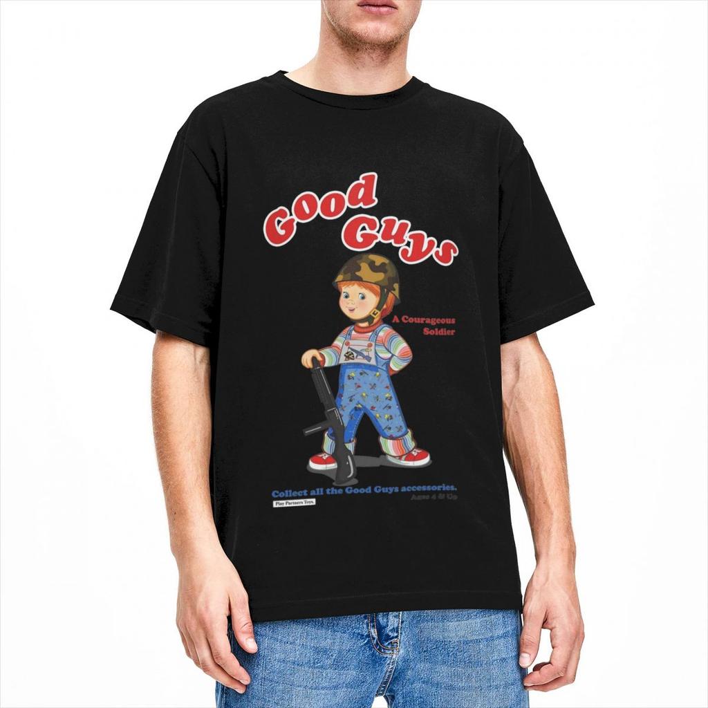 Футболка Good Guys Soldier Child's Play Chucky Merchandise для мужчин и женщин, кукла Чаки в стиле ужасов 80-х, винтажные хлопковые футболки с графическим принтом