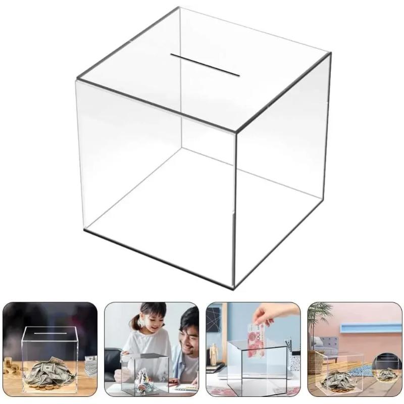 Копилки для взрослых (Модернизированная версия), Прозрачная акриловая копилка для денег, которую можно открыть, можно сохранить только то, что нельзя взять