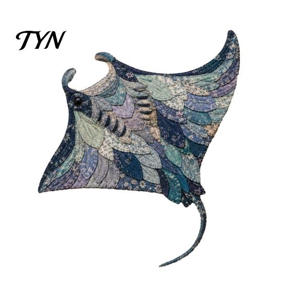 Family Craft Night Activities Ocean Animal Patchwork Kit, DIY Fabric Sewing Handmade Material Package Sea Turtle Octopus Kit for Adults, Home