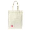 Senshishuin Indian Cotton Thick Canvas Natural Tote Bag Rectangle Red Old Seal Embroidery