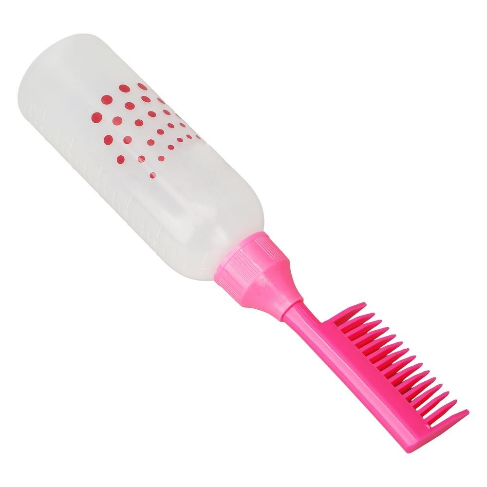 5pcs Rose Red Root Comb Applicator Professional Comb Applicator Bottle Hair Dyeing
