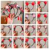 Braid Hair Chinese New Year Headwear Flower Hanfu Hair Sticks Sweet Red Bow Hairband  Baby