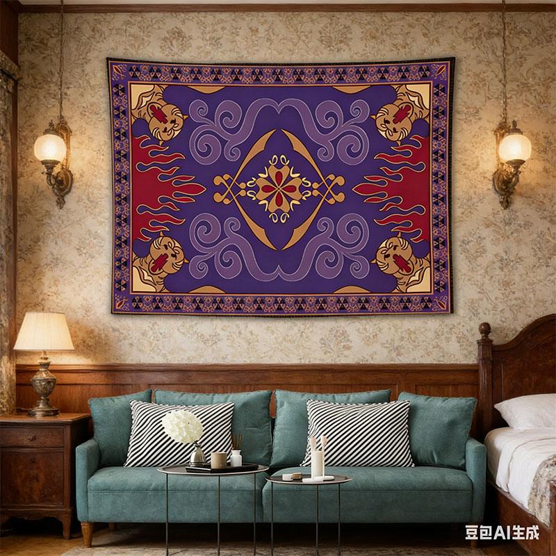 Magic Flying Carpet Tapestry Arabian Nights Fantasy Wall Hanging for Living Room Bedroom Decor