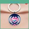 Angel Wings Heart Marine Design Glass Alloy Keyring For Party Favors And Promotional Gifts