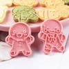 8 шт. Пластиковые формы для печенья, штампы для печенья, формочки для печенья в виде пряничного человечка, форма для помадки, кухонный инструмент для выпечки кондитерских изделий