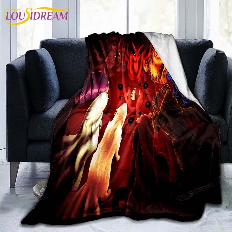 Одеяло с рисунком Наруто, пододеяльник для дивана, дорожное постельное белье, фланелевое одеяло, покрывало