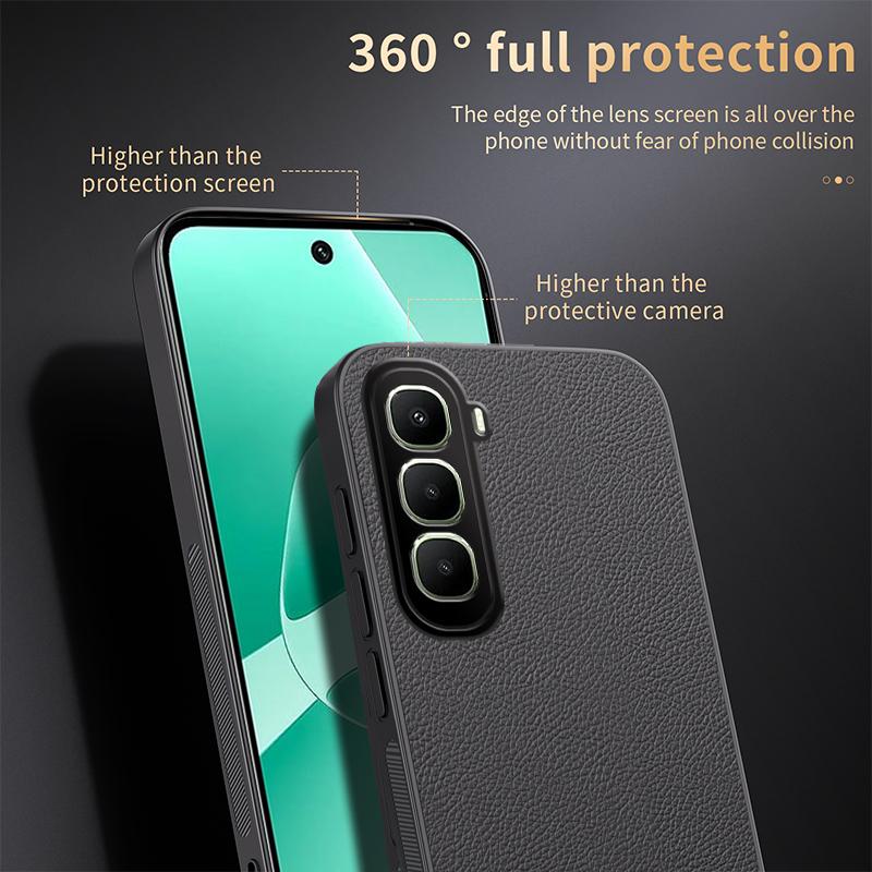 Luxury Business Leather Soft Frame Magnetic Cover For Infinix Hot 60 Pro Plus Hot60Pro+ 4G Phone Cases Capa