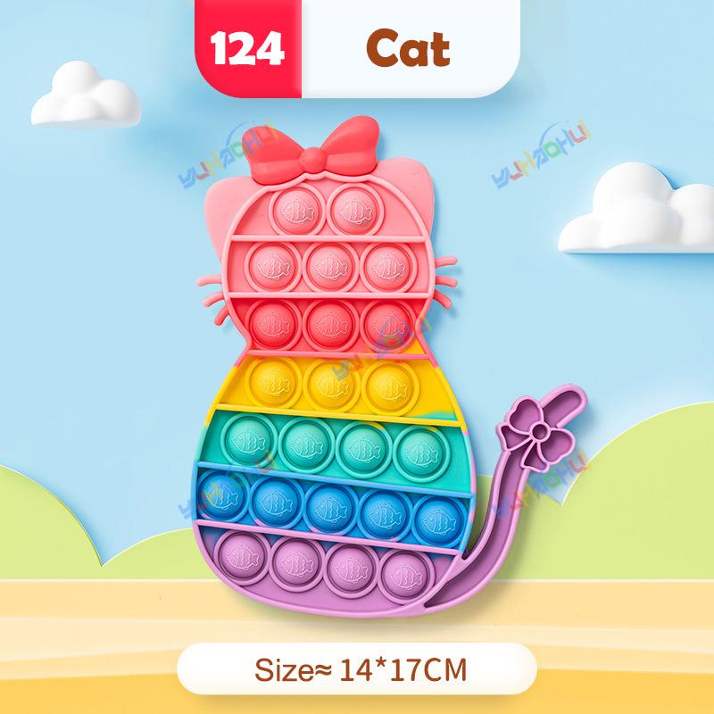 Радужный Поп Пуш Пузырь Непоседа Игрушки Антистресс для Взрослых Детей Особые Потребности Сенсорные Игрушки Интерактивные Игрушки для Детей