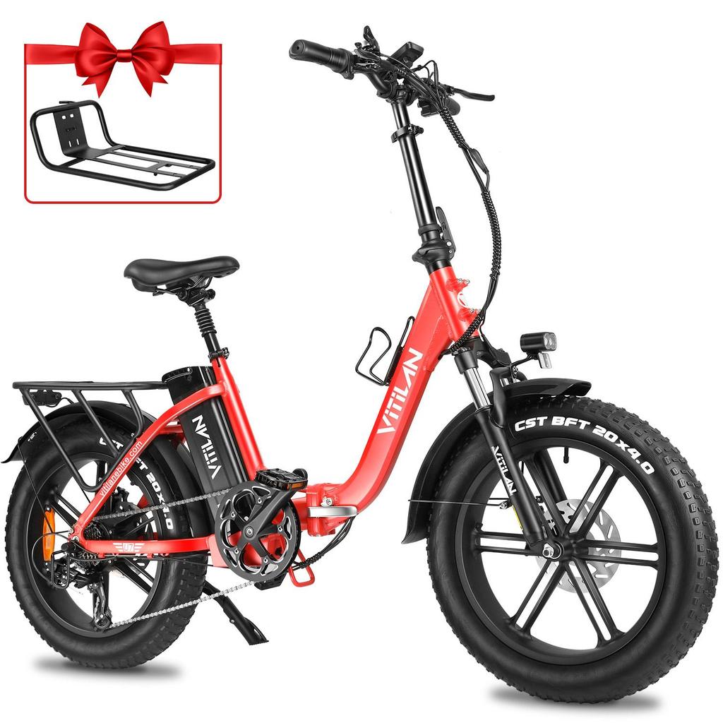 Vitilan U7 2.0 Foldable E- Bicycle 750W Motor 48V20Ah Removable Battery 20*4 Inch Fat Tire Urban Commuting Electric Bicycle
