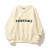 High Street Trend Brand ESSENTIALS Fleece-Lined Heavyweight Flocked Letter Hoodie for Men & Women