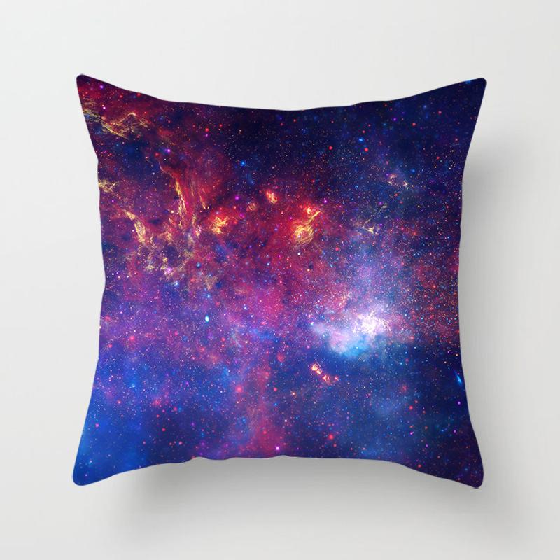 Beautiful Starry Sky Landscape Printing Pillowcase Sofa Decoration Car Office Seat Cushion Cover Room Home Decoration Pillowcase