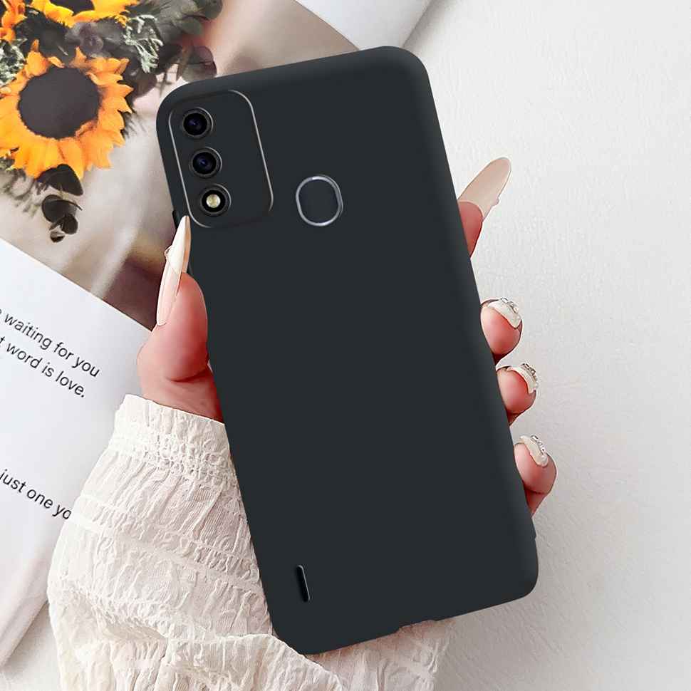 For Itel A48 6.1" Case Fashion Painting Soft Silicone TPU Black Cover For ITEL A48 itel a48 Popular Design Flowers Phone Cases