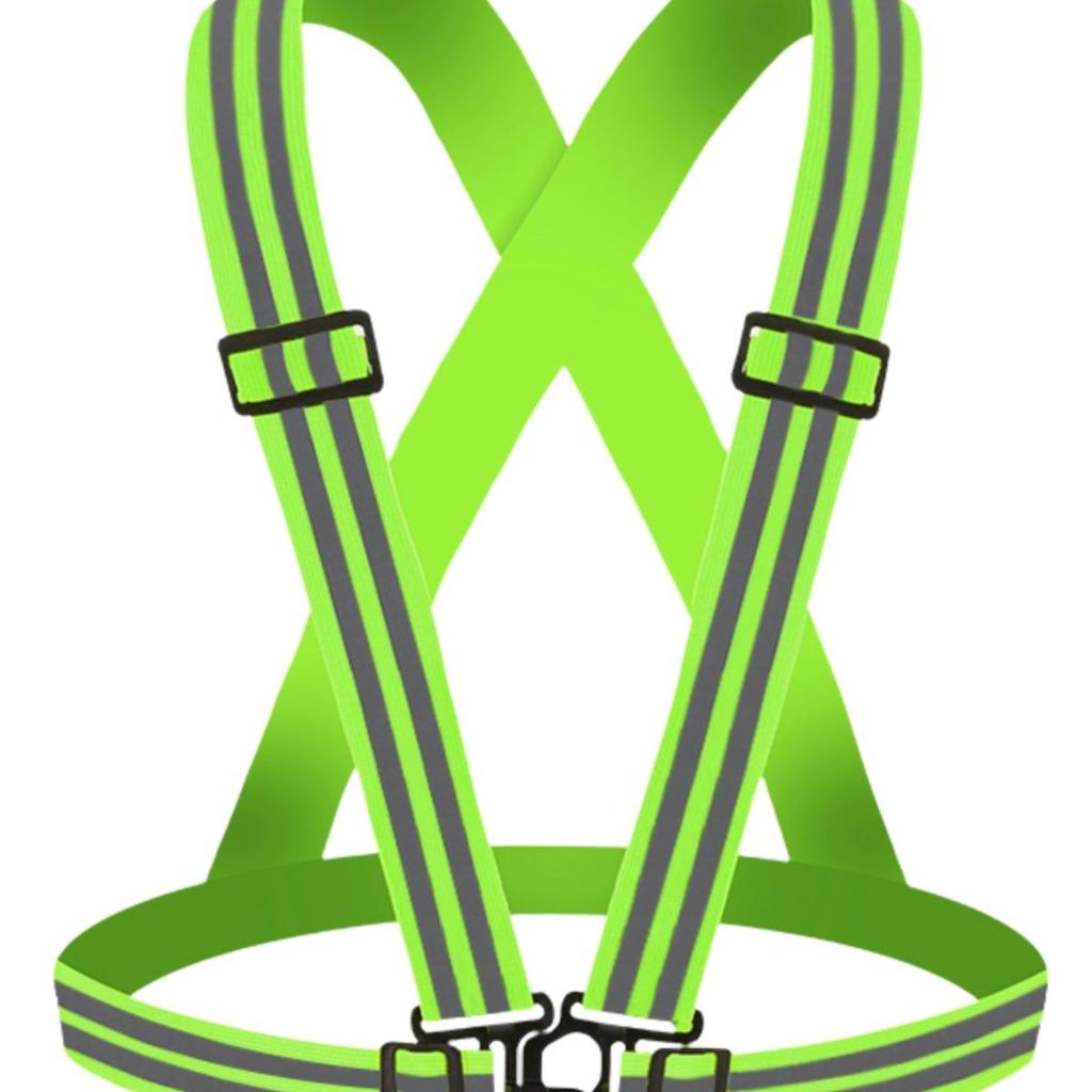 Светоотражающий жилет для езды на велосипеде, ночного бега, для работников ЖКХ и строительства с эластичными лямками для видимости и безопасности