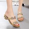 Women Shoes Slippers Summer Beach Sandals Fashion Women Rhinestone Outdoor Slippers Flip Flops Shoes Women Mujer