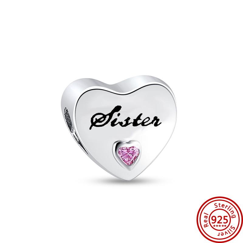 Новый 925 Серебряный Шарм Навсегда Теплый Семья Любовь Мама DIY Бусины Подходит Оригинальные Подвески Браслеты Подарок На День Матери Ювелирные Изделия