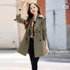 Loose Medium and Long Trench Coat for Women, New Waist and Thin Large Size Trench Coat for Spring and Autumn Women