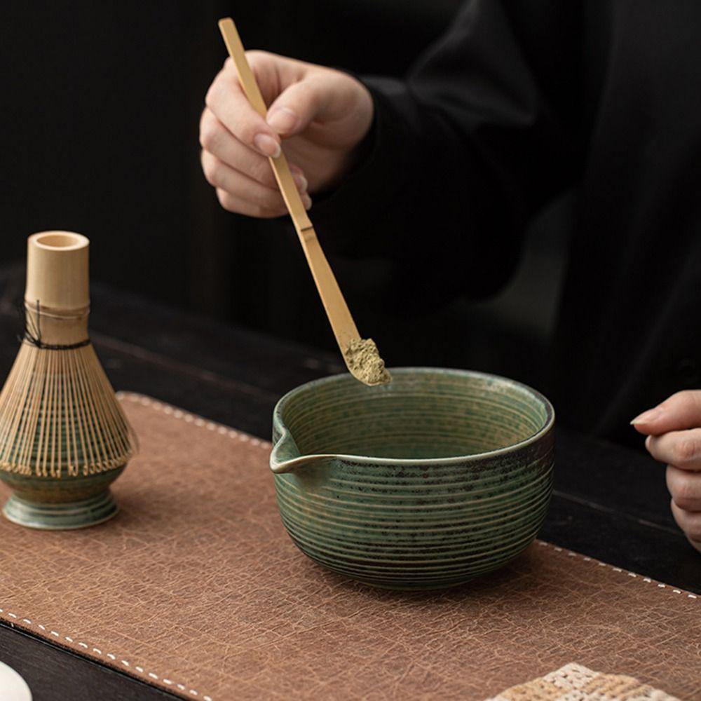 2PCS Ceramic Matcha Holder Japanese Matcha Whisk Stand Holder Traditional Matcha Brewing Cup Gifts