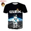 Летняя футболка Roblox для мальчиков Детская модная футболка Дышащая Повседневная Одежда с принтом игры Короткий рукав Детская одежда