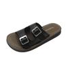 Fashion 2024 Size 35-40 Women Flats Slides Slippers Real Leather Low Heels Summer Shoes  Ins Fashion Casual Beach Daily Dress