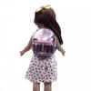 Girl Schoolbag 18inches Doll Backpack Pink Silver Mini Knapsack Doll Backpack  Kids Gifts