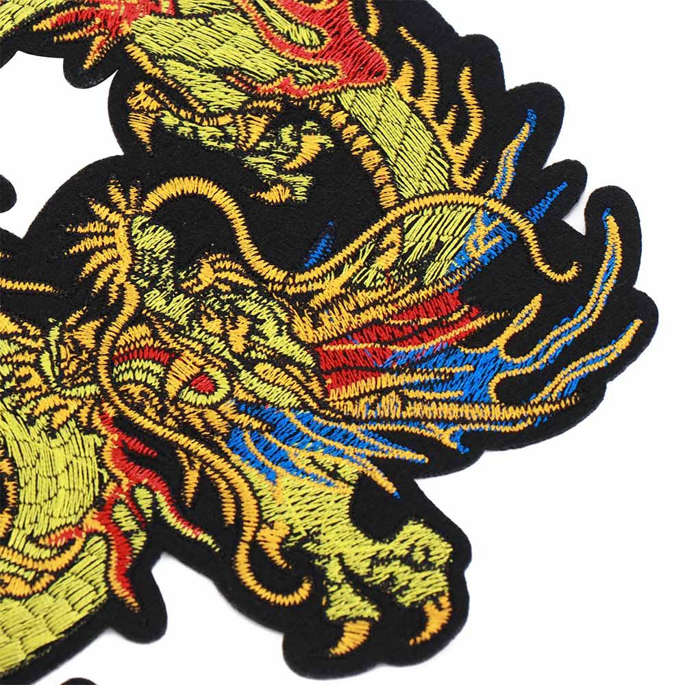 Chinese Dragon Golden Jeans Decoration On Clothes Clothing Accessory Patch Applique DIY