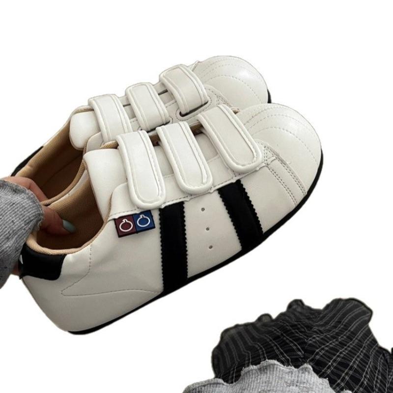 Shell Head Velcro Women's Autumn New Thick-soled Heightening Versatile Sports and Leisure Big Head Shoes