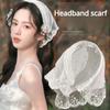 Аксессуары для волос Ретро Цветочный кружевной треугольный шарф повязка для волос Белая модная бандана тюрбан повязка на голову для женщин Headwarp