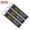 Remove Before Flight 3pcs/lot 24/7 Pilot Keychain Jewelry Aviation Lovers Gifts Keyrings