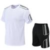 Quick-drying Sports Suit Men's Summer Ice Silk Breathable Fitness and Leisure Running Two-piece Set