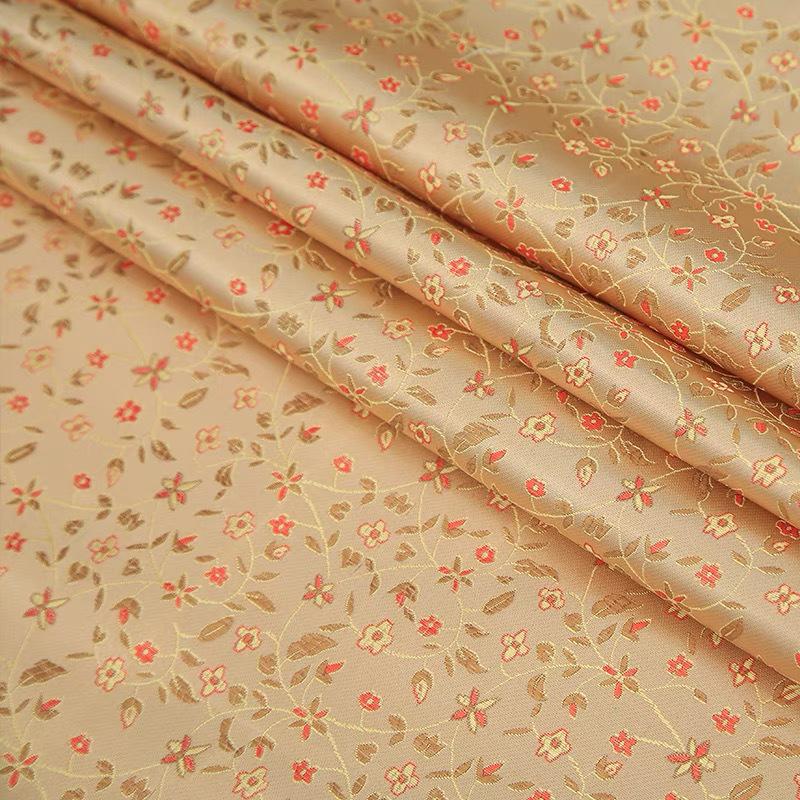 Парча Ткань из рисовых цветов Ханфу Нейлон для Свадебного Чехла Си Па и Ципао DIY