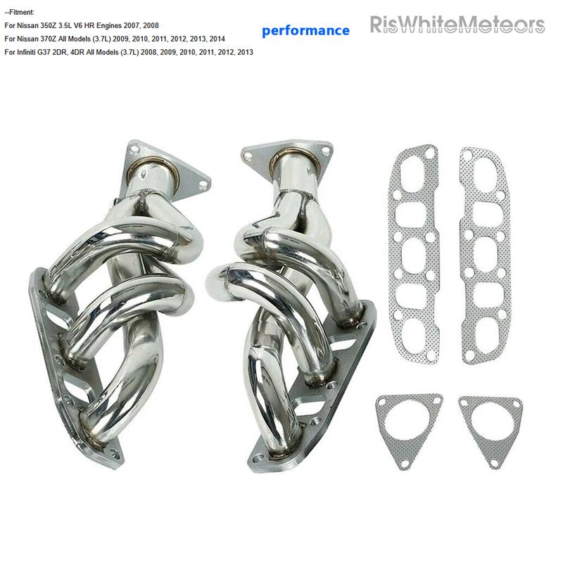Exhaust Manifold Headers for 2008-2013 Infiniti G37 3.7L 2007-2008 Nissan 350Z 3.5L V6 HR engine 2009-2014 Nissan 370Z 3.7L