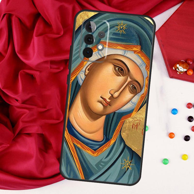 Чехол для Samsung Galaxy A56 A36 A26 A16 A05 A06 A22 A32 A52 A54 A34 A14 A55 A15 A53 A33 A35 с изображением Девы Марии