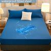Super Waterproof Bed Mattress Cover Fitted Sheet Cartoon Printing Bed Cover Deep Pocket Bed Sheet Bedspread Home Textile(NO Pillowcase)