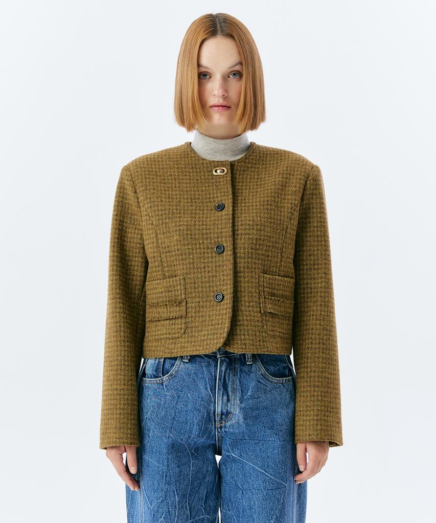Aeditem Foche Tweed Jacket - Khaki