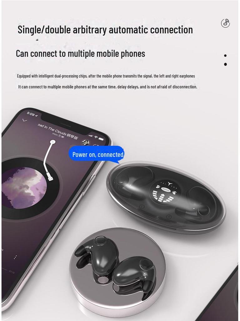 Беспроводная Bluetooth-гарнитура MD538 5.3: Двойное ухо, шумоподавление, комфорт для сна и звонков