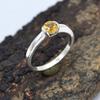 Natural Citrine Gemstone Ring For Christmas Gift 925 Sterling Silver Women Jewelry