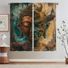 Bedroom Curtains 2 Pieces One Thought Becomes a Buddha Cover Curtain for Children's Room Ready Curtains Cheap Tentacles Blackout