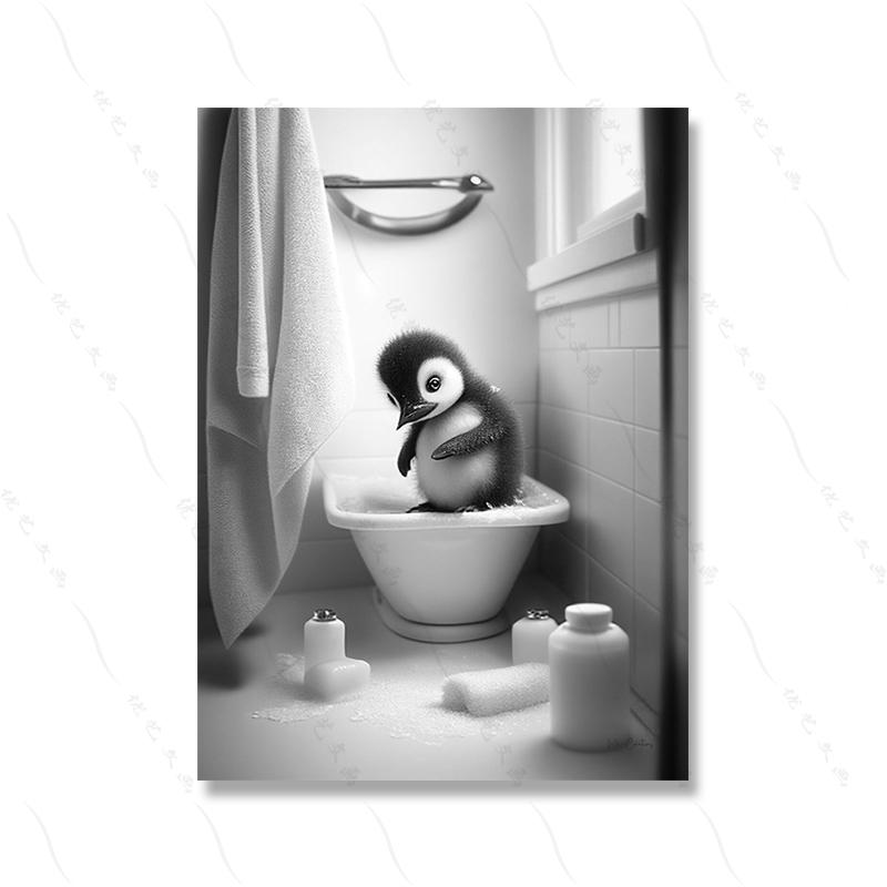 Милая обезьяна, художественная стена в ванной комнате, забавные принты плакатов, туалетный юмор, полет животных, чтение, холст, картина, детская комната, туалет, домашний декор