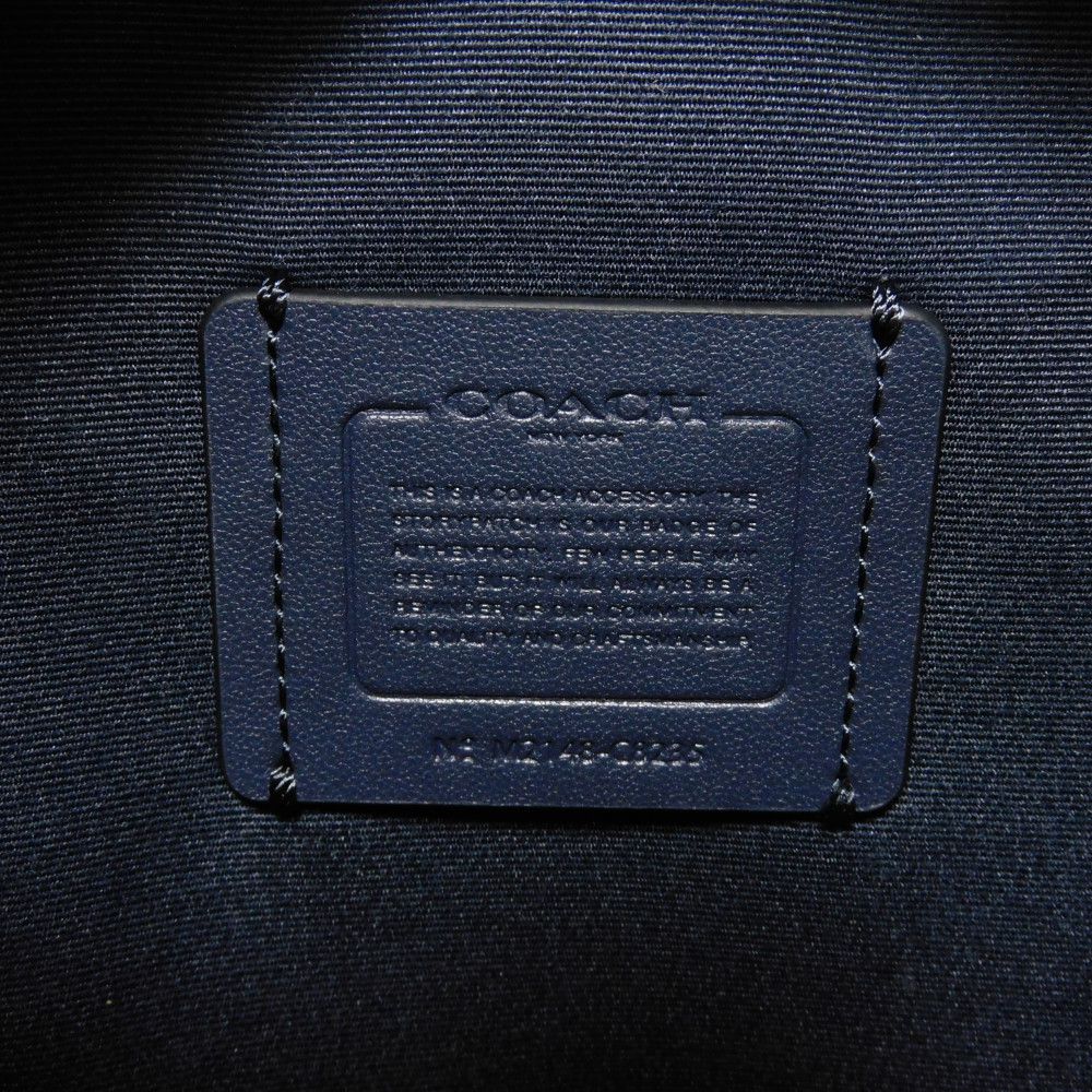 Used 9726 Stanton Crossbody Bag C8235 7921, Excellent Condition, Denim and Pebble Leather, All-Over Print Signature