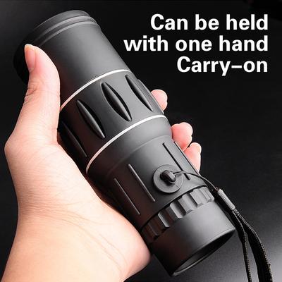 16X52 Монокулярный телескоп с двойным фокусом и зумом Бинокль HD Ночное видение с ремешком Оптическая линза/резина Открытый